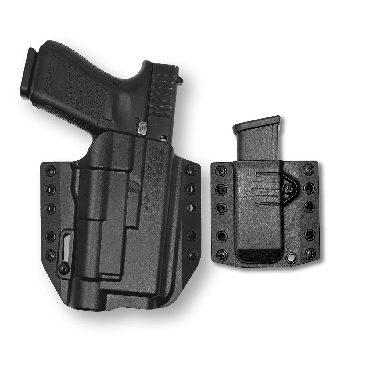 個人装備 Bravo Concealment OWB GLOCK w/ X300 Glock 19X OWB Holster | OWB Concealed Carry Holster– Bravo