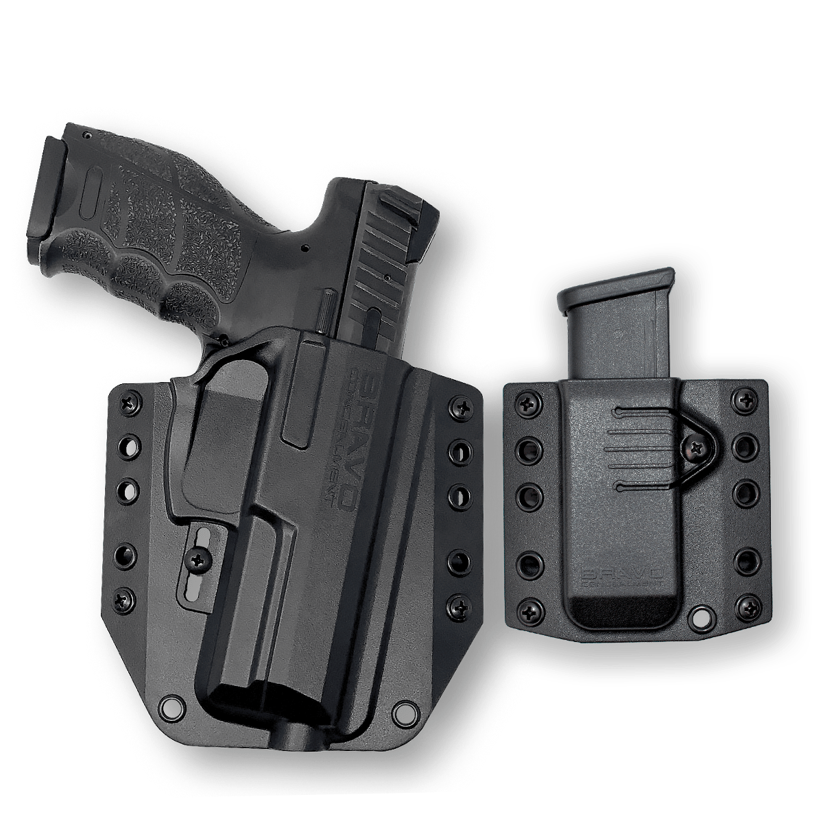 HK VP9 Gun Holster Combo OWB Concealed Carry Bravo Concealment