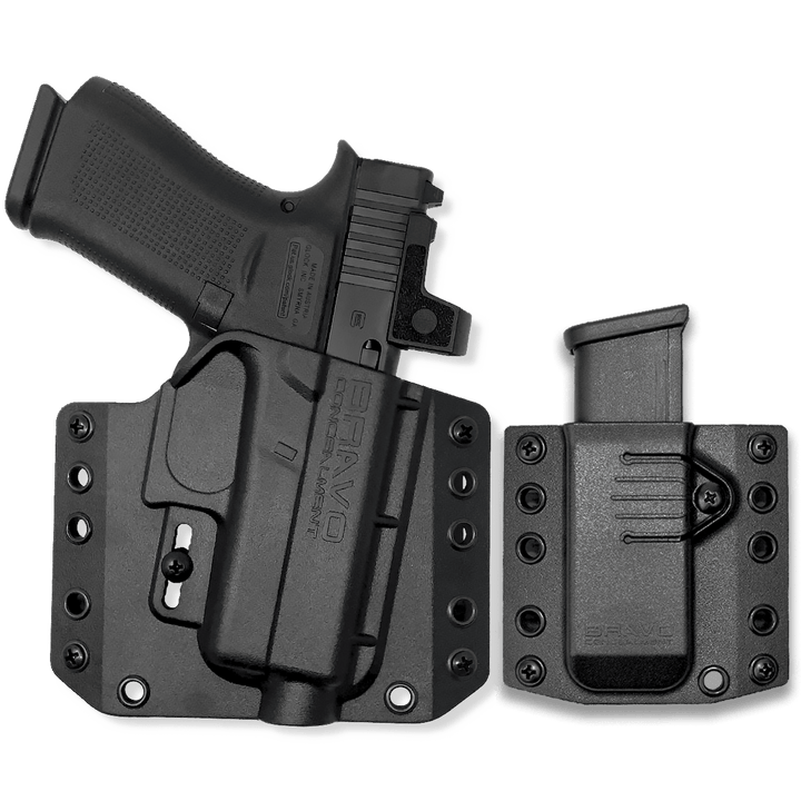 Glock 43 Gun Holster Combo | OWB Concealed Carry– Bravo Glock 43 Gun Holster Combo | OWB Concealed Carry– Bravo