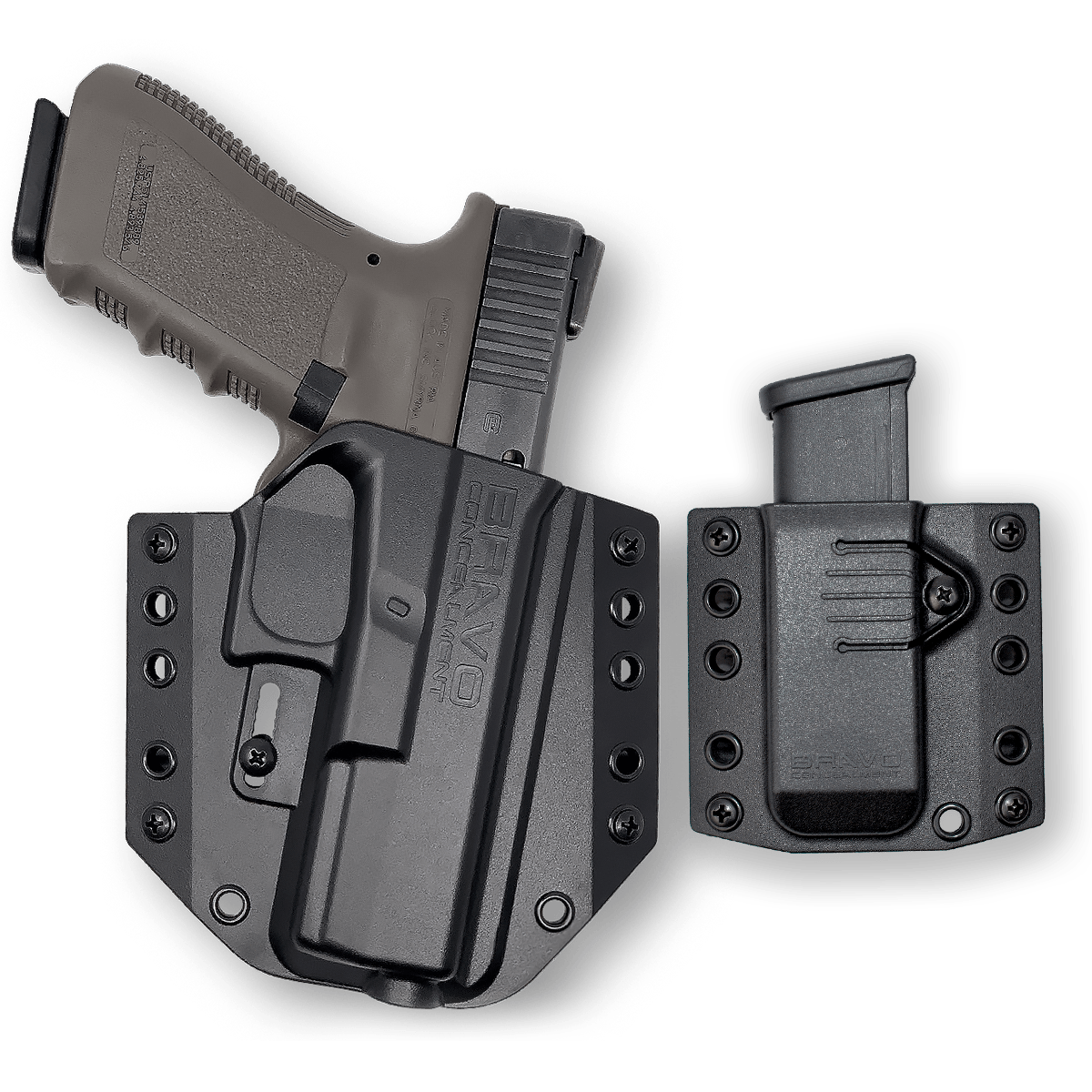 個人装備 Bravo Concealment OWB GLOCK Glock 17 Gun Holster Combo | OWB Concealed Carry– Bravo