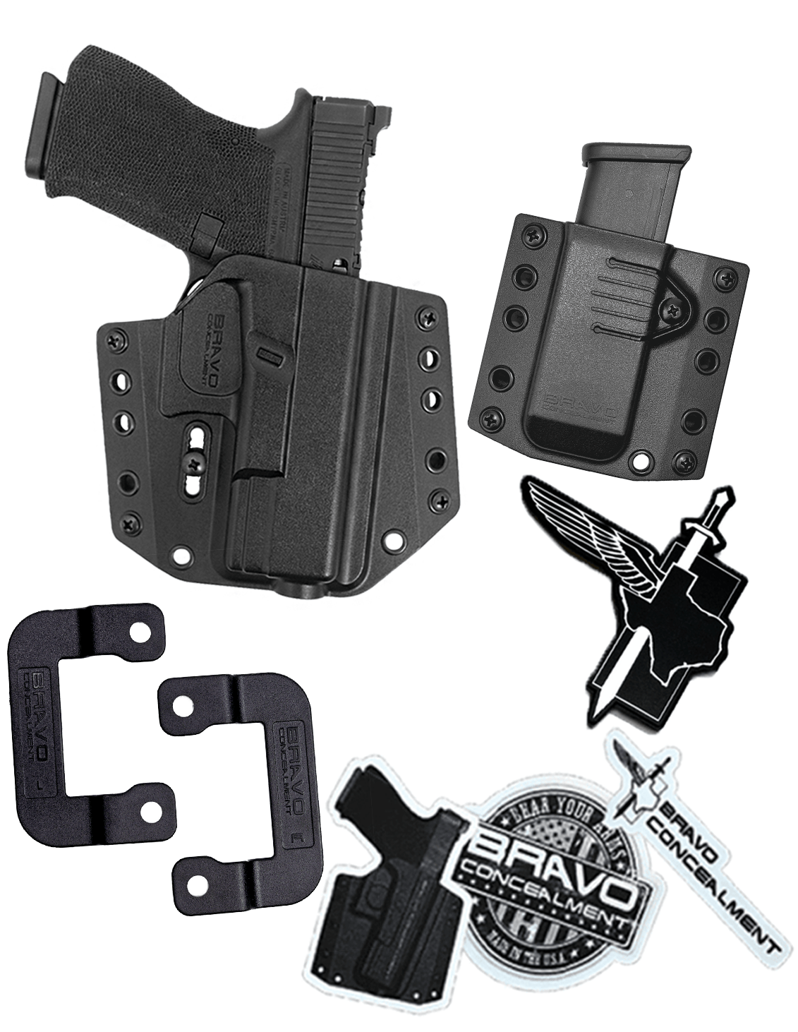 Glock 48 MOS Gun Holster Combo | OWB Concealed Carry– Bravo